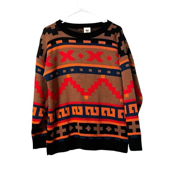 Sweater Bazaar Women’s Vintage 90’s Aztec Sweater‎ Made In USA Size Large - Picture 1 of 14